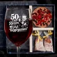 Zestaw Prezenowy Z Kieliszkiem Do Wina Na 50 Lecie Ślubu: 50 Lat Wygrywam Zestaw Prezenowy Z Kieliszkiem Do Wina Na 50 Lecie Ślubu: 50 Lat Wygrywam