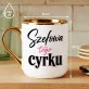 Kubek Z Nadrukiem Dla Kierowniczki Prezent Dla Kobiety: Szefowa Tego Cyrku Kubek Z Nadrukiem Dla Kierowniczki Prezent Dla Kobiety: Szefowa Tego Cyrku