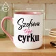Kubek Z Nadrukiem Dla Kierowniczki Prezent Dla Kobiety: Szefowa Tego Cyrku Kubek Z Nadrukiem Dla Kierowniczki Prezent Dla Kobiety: Szefowa Tego Cyrku
