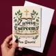 Kartka Personalizowana Dla Nauczyciela Religii Prezent Na Dzień Nauczyciela Dla Mężczyzny: Z Wiarą I Sercem Kartka Personalizowana Dla Nauczyciela Religii Prezent Na Dzień Nauczyciela Dla Mężczyzny: Z Wiarą I Sercem