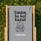 Leżak Z Nadrukiem Dla Kociary Prezent Dla Kobiety: Siedzę, Bo Kot Kazał Leżak Z Nadrukiem Dla Kociary Prezent Dla Kobiety: Siedzę, Bo Kot Kazał