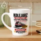 Kubek Z Nadrukiem Dla Kolejarza Prezent Dla Mężczyzny: Kolejarz Na Właściwych Torach Kubek Z Nadrukiem Dla Kolejarza Prezent Dla Mężczyzny: Kolejarz Na Właściwych Torach