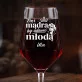 Mega Kieliszek Do Wina z Grawerem Na 75 Urodziny Prezent Dla 75 Latki Kobiety: Zbyt Mądra, By Udawać Mega Kieliszek Do Wina z Grawerem Na 75 Urodziny Prezent Dla 75 Latki Kobiety: Zbyt Mądra, By Udawać