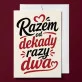 Kartka z Życzeniami Na 20 Rocznicę Ślubu Dla Pary: Dwie Dekady Razem Kartka z Życzeniami Na 20 Rocznicę Ślubu Dla Pary: Dwie Dekady Razem