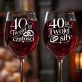 Dwa Kieliszki Do Wina Na 40 Rocznicę Ślubu Prezent Dla Pary: Duet 40 Lat Razem Dwa Kieliszki Do Wina Na 40 Rocznicę Ślubu Prezent Dla Pary: Duet 40 Lat Razem