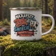 Kubek Emaliowany Na Dzień Taty Prezent Dla Taty Mężczyzny: Bohaterski Tata Retro Kubek Emaliowany Na Dzień Taty Prezent Dla Taty Mężczyzny: Bohaterski Tata Retro