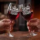 Dwa Kieliszki Do Wina Dla Teściów Prezent Dla Pary: Para Teściów Retro Dwa Kieliszki Do Wina Dla Teściów Prezent Dla Pary: Para Teściów Retro