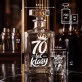 Zestaw Do Wódki z Grawerem Na 70 Urodziny Prezent: 70 Lat Klasy - Korona Zestaw Do Wódki z Grawerem Na 70 Urodziny Prezent: 70 Lat Klasy - Korona