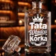 Karafka Do Wódki z Grawerem Na Dzień Ojca Prezent Dla Taty: Tata Władca Korka