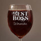 Best boss dla niej - Grawerowany Kieliszek do wina