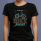 Bike forever - Czarna koszulka damska