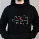 Ty i ja - Bluza męska czarna z kapturem