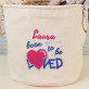 Born to be loved - Imienny worek na zabawki 