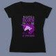 Born to be unicorn - Czarna koszulka damska