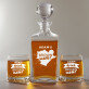 Brown Water - Zestaw Grawerowana Karafka I Szklanki Do Whisky