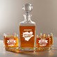 Brown Water - Zestaw Grawerowana Karafka I Szklanki Do Whisky