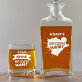 Brown Water - Zestaw Grawerowana Karafka I Szklanki Do Whisky