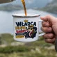 Kubek Emaliowany Na Parapetówkę Prezent Dla Mężczyzny: Kanapowy Władca Kubek Emaliowany Na Parapetówkę Prezent Dla Mężczyzny: Kanapowy Władca
