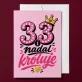 Kartka z Życzeniami Na 33 Urodziny Dla 30 Latki Kobiety: Humor I Elegancja Kartka z Życzeniami Na 33 Urodziny Dla 30 Latki Kobiety: Humor I Elegancja