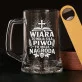 Zestaw Prezentowy Kufel Dla Katolika Prezent Dla Mężczyzny: Wiara I Piwo Grawer Zestaw Prezentowy Kufel Dla Katolika Prezent Dla Mężczyzny: Wiara I Piwo Grawer