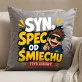 Poduszka Dekoracyjna Dla Syna Prezent Dla Mężczyzny: Syn, Spec Od Śmiechu Poduszka Dekoracyjna Dla Syna Prezent Dla Mężczyzny: Syn, Spec Od Śmiechu