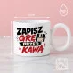 Kubek Z Okrągłym Uchem Dla Gracza Komputerowego Prezent Dla Mężczyzny: Gracz I Kawa