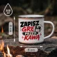 Kubek Emaliowany Dla Gracza Komputerowego Prezent Dla Mężczyzny: Gracz I Kawa