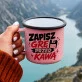 Kubek Emaliowany Dla Gracza Komputerowego Prezent Dla Mężczyzny: Gracz I Kawa