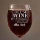 Cheese, Wine&Friends - Grawerowany Kieliszek do wina