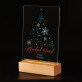 Choinka - Wydruk na szkle akrylowym z podstawką led