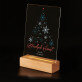 Choinka - Wydruk na szkle akrylowym z podstawką led