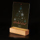 Choinka - Wydruk na szkle akrylowym z podstawką led