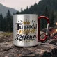 Kubek Metalowy z Karabińczykiem Na Parapetówkę Prezent Dla Kobiety: Szefowa Domu Kubek Metalowy z Karabińczykiem Na Parapetówkę Prezent Dla Kobiety: Szefowa Domu
