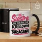 Kubek Z Nadrukiem Dla Siostry Prezent Dla Kobiety: Królowa Bałaganu Kubek Z Nadrukiem Dla Siostry Prezent Dla Kobiety: Królowa Bałaganu