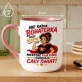 Kubek Z Nadrukiem Na Podziękowanie Prezent Dla Kobiety: Bohaterka Pije Kawę Kubek Z Nadrukiem Na Podziękowanie Prezent Dla Kobiety: Bohaterka Pije Kawę