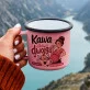 Kubek Emaliowany Dla Przyszłej Mamy Prezent Na Dzień Mamy Dla Kobiety: Macierzyński Monogram Kubek Emaliowany Dla Przyszłej Mamy Prezent Na Dzień Mamy Dla Kobiety: Macierzyński Monogram