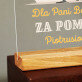 Dla przedszkolanki za pomoc - Wydruk na szkle akrylowym z podstawką