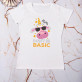 Don`t be basic- Koszulka damska z nadrukiem