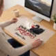Podkładka Na Biurko 40x60cm Dla Dwojga Prezent Dla Pary: Dwie Połowy, Jedno Serce