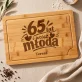 Deska Do Krojenia z Grawerem Dla 65 Latki Prezent Na 65 Urodziny Dla Kobiety: 65 Lat I Wciąż Młoda