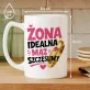 Kubek Z Nadrukiem Na Rocznicę Ślubu Prezent Na Walentynki Dla Kobiety: Żona Idealna, Mąż Szczęśliwy Kubek Z Nadrukiem Na Rocznicę Ślubu Prezent Na Walentynki Dla Kobiety: Żona Idealna, Mąż Szczęśliwy