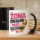 Kubek Z Nadrukiem Na Rocznicę Ślubu Prezent Na Walentynki Dla Kobiety: Żona Idealna, Mąż Szczęśliwy Kubek Z Nadrukiem Na Rocznicę Ślubu Prezent Na Walentynki Dla Kobiety: Żona Idealna, Mąż Szczęśliwy
