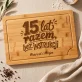 Deska Do Krojenia z Grawerem Na 15 Rocznicę Ślubu Prezent Dla Pary: 15 Lat Razem, Bez Deska Do Krojenia z Grawerem Na 15 Rocznicę Ślubu Prezent Dla Pary: 15 Lat Razem, Bez