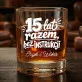 Szklanki Do Whisky z Grawerem Na 15 Rocznicę Ślubu Prezent Dla Pary: 15 Lat Razem, Bez Szklanki Do Whisky z Grawerem Na 15 Rocznicę Ślubu Prezent Dla Pary: 15 Lat Razem, Bez