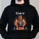 Dzik - Bluza męska czarna z kapturem