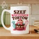 Kubek Z Nadrukiem Dla Cukiernika Prezent Dla Mężczyzny: Szef Wszystkich Tortów Kubek Z Nadrukiem Dla Cukiernika Prezent Dla Mężczyzny: Szef Wszystkich Tortów