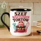 Kubek Z Nadrukiem Dla Cukiernika Prezent Dla Mężczyzny: Szef Wszystkich Tortów Kubek Z Nadrukiem Dla Cukiernika Prezent Dla Mężczyzny: Szef Wszystkich Tortów