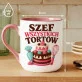 Kubek Z Nadrukiem Dla Cukiernika Prezent Dla Mężczyzny: Szef Wszystkich Tortów Kubek Z Nadrukiem Dla Cukiernika Prezent Dla Mężczyzny: Szef Wszystkich Tortów
