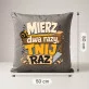 Poduszka Dekoracyjna Dla Stolarza Prezent Dla Mężczyzny: Mierz Dwa Razy, Tnij Raz Poduszka Dekoracyjna Dla Stolarza Prezent Dla Mężczyzny: Mierz Dwa Razy, Tnij Raz