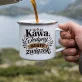 Kubek Emaliowany Dla Młodej Mamy Prezent Na Dzień Mamy Dla Kobiety: Kawowy Tryb Mamy